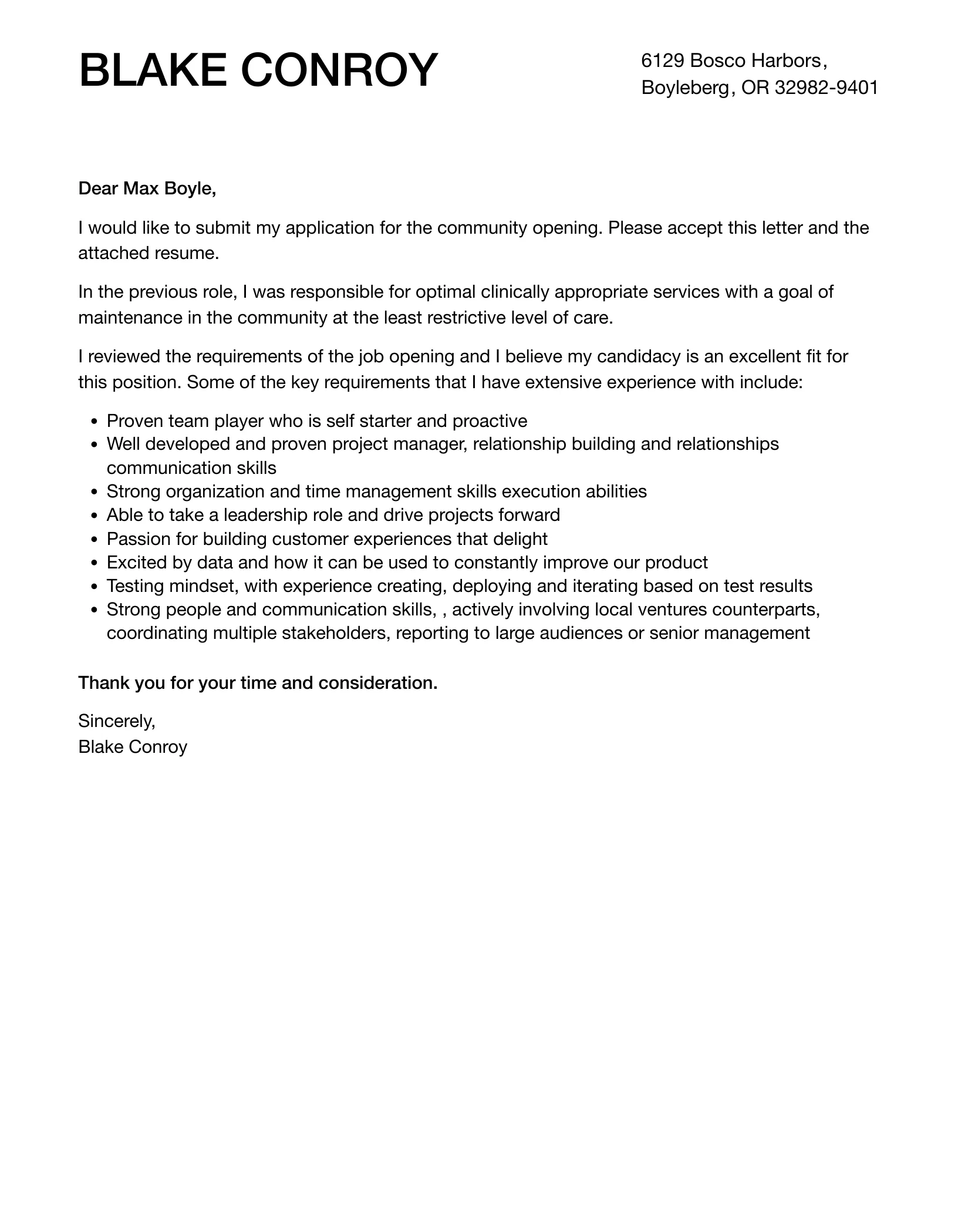 40121 tailoring cover letter