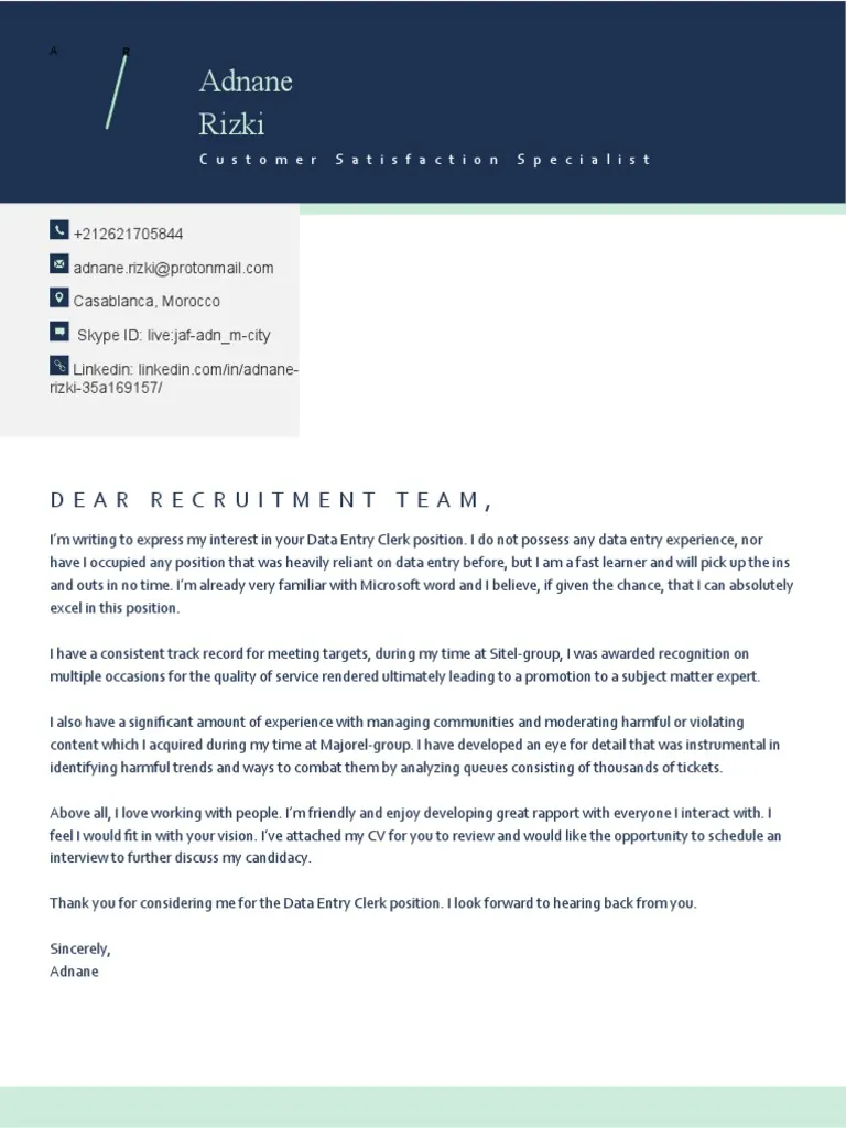 40122 cover letter format