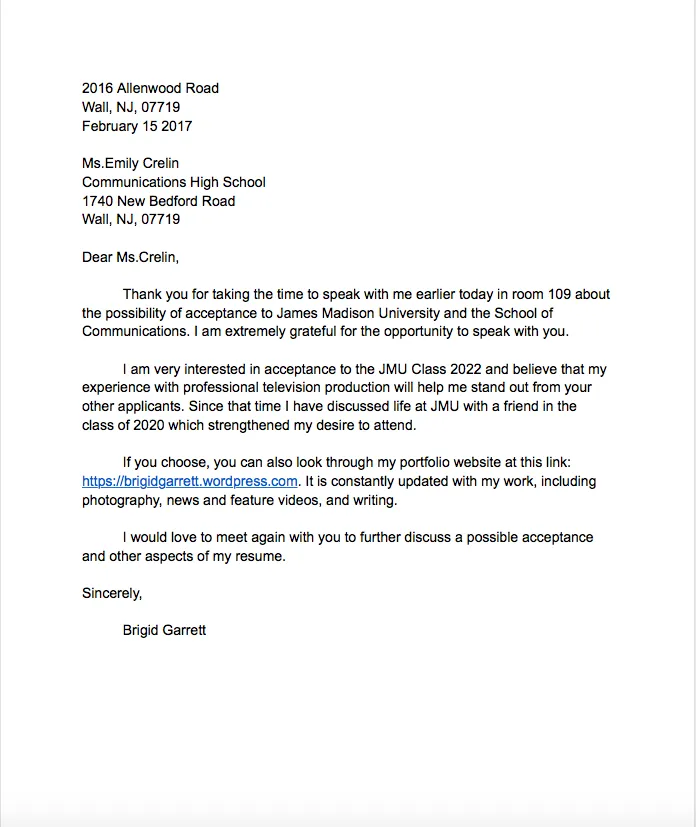 40123 cover letter format