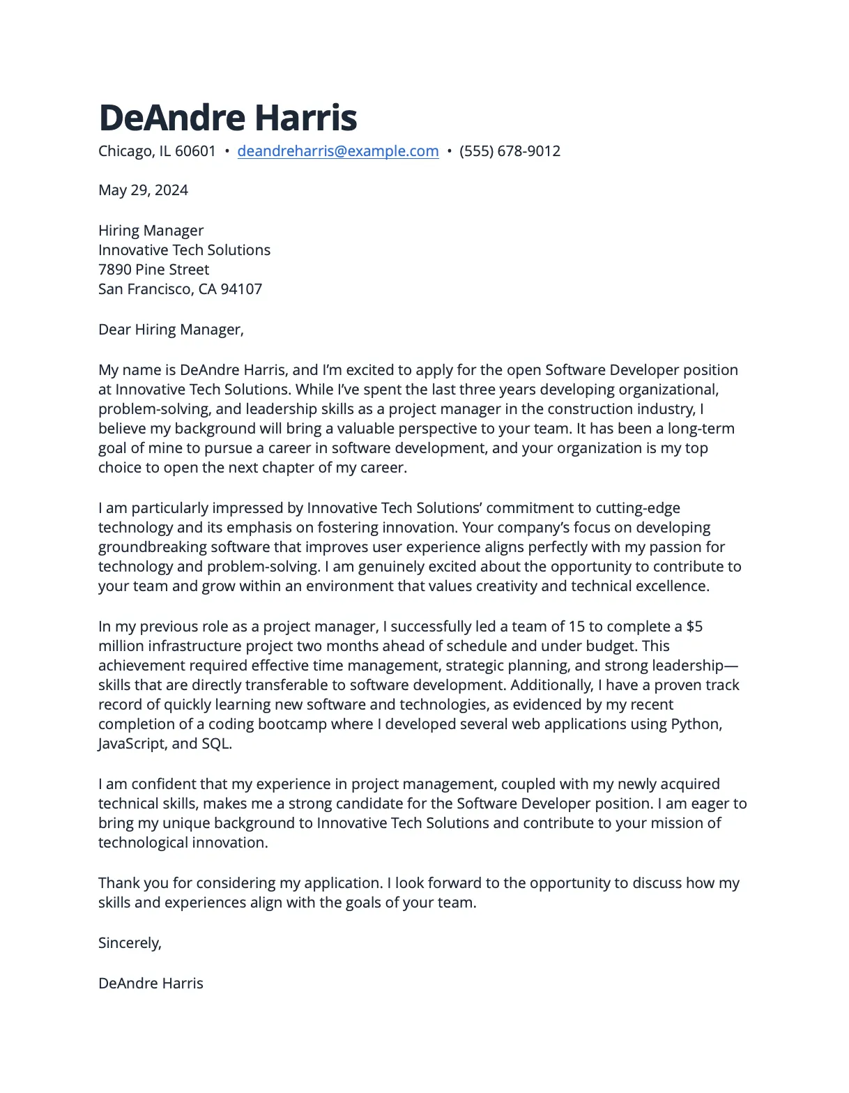40143 cover letter examples