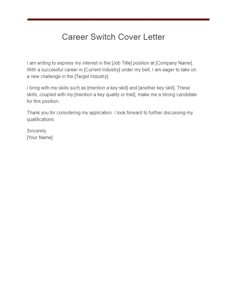 40143 cover letter industry switch