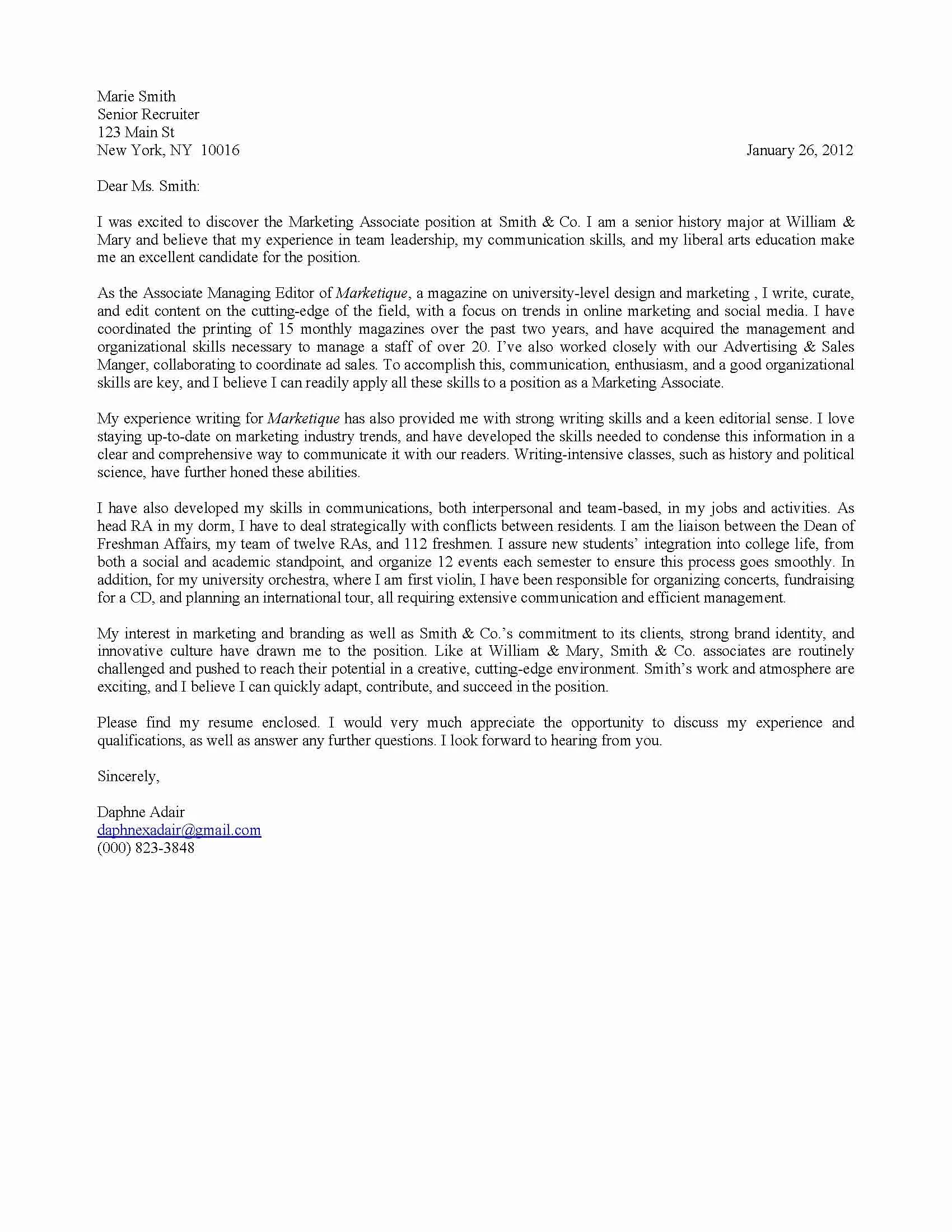 40144 harvard cover letter format contact