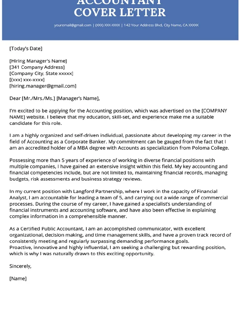 40153 accounting cover letter closing