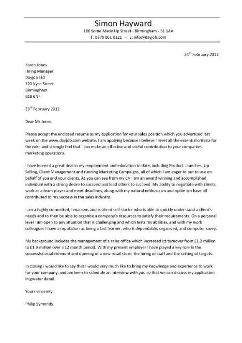 40155 cover letter formatting