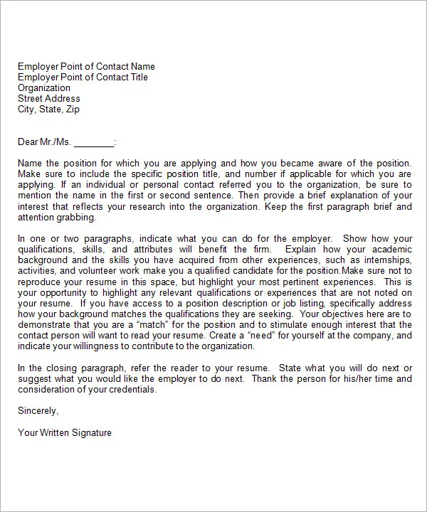 40156 cover letter expertise