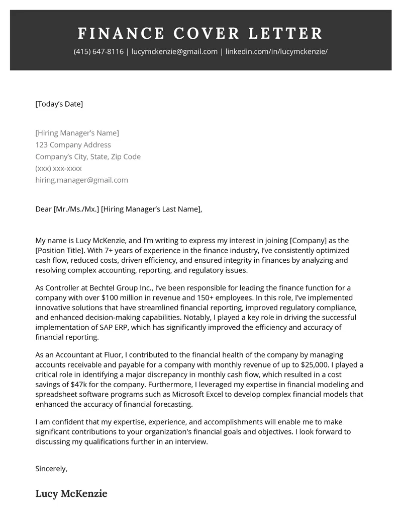 40157 key components cover letter