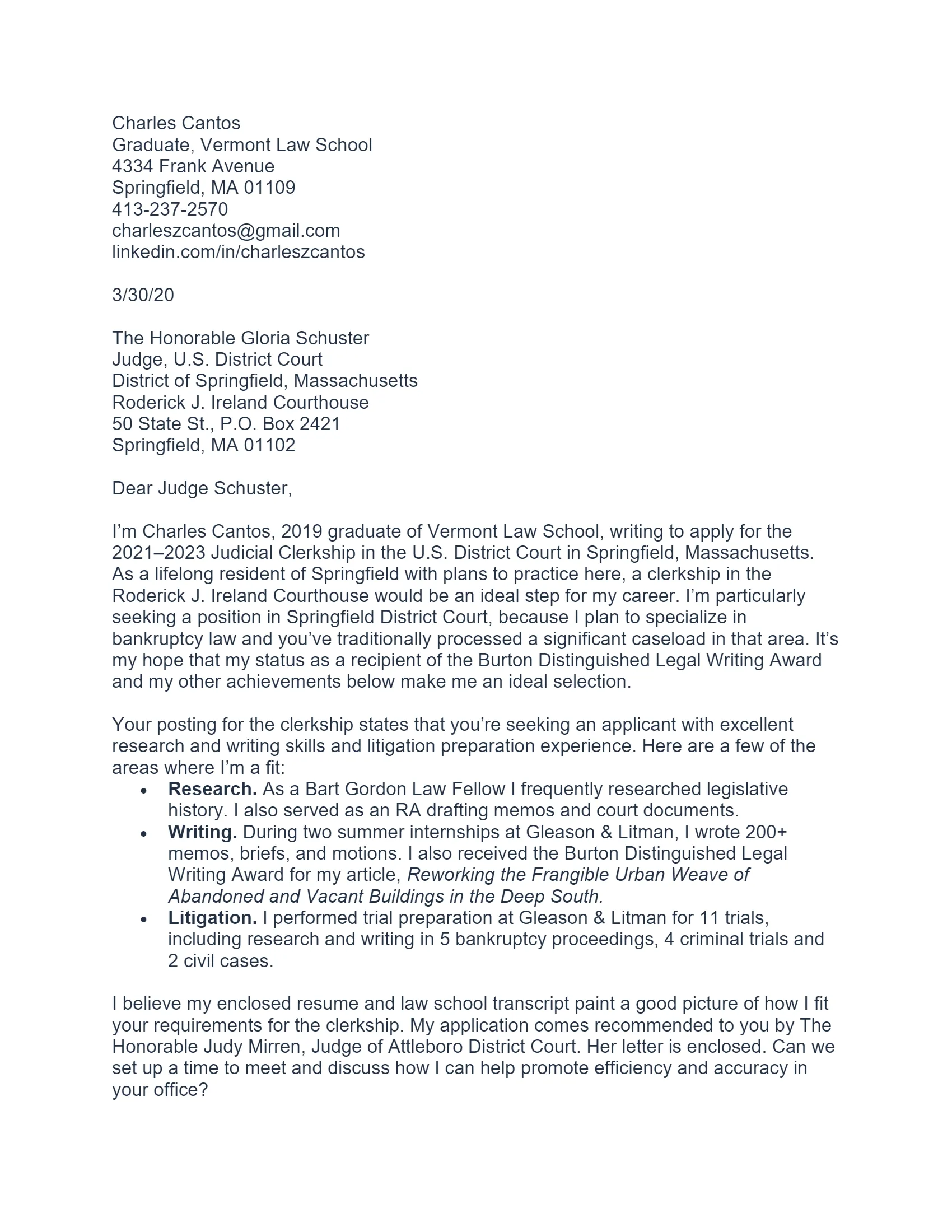 40158 tailoring cover letter