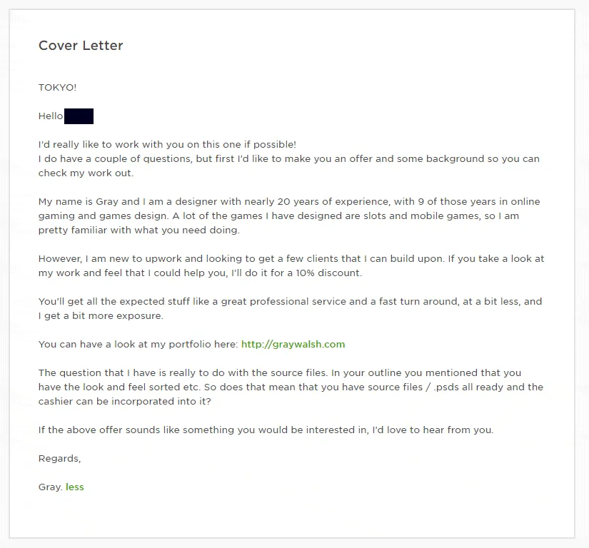 40160 crafting upwork proposal