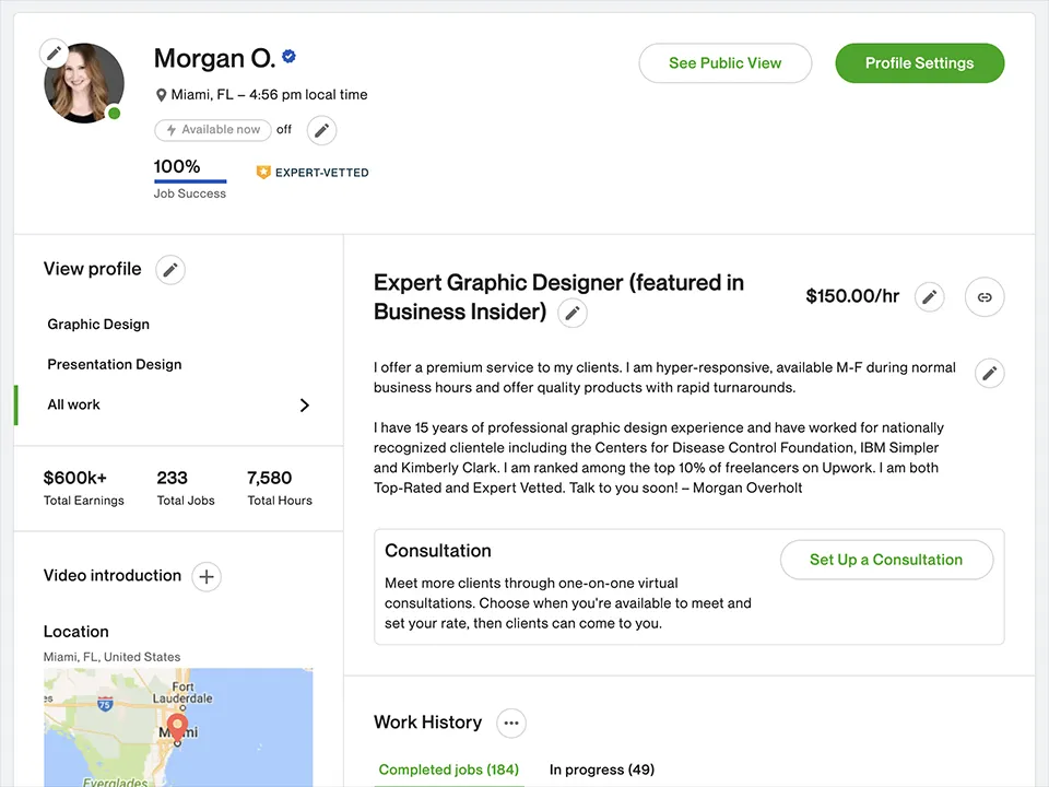 40160 upwork skills experience