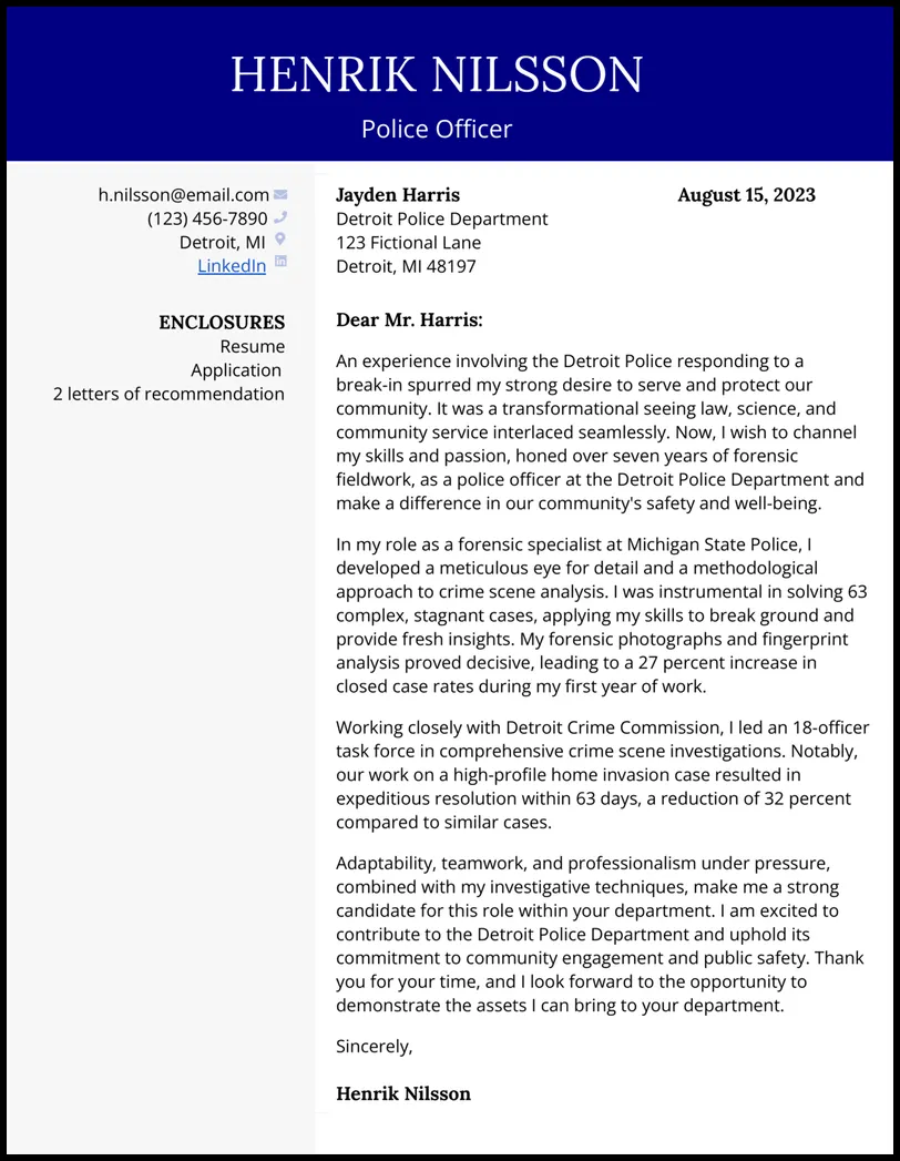 40165 cover letter example police