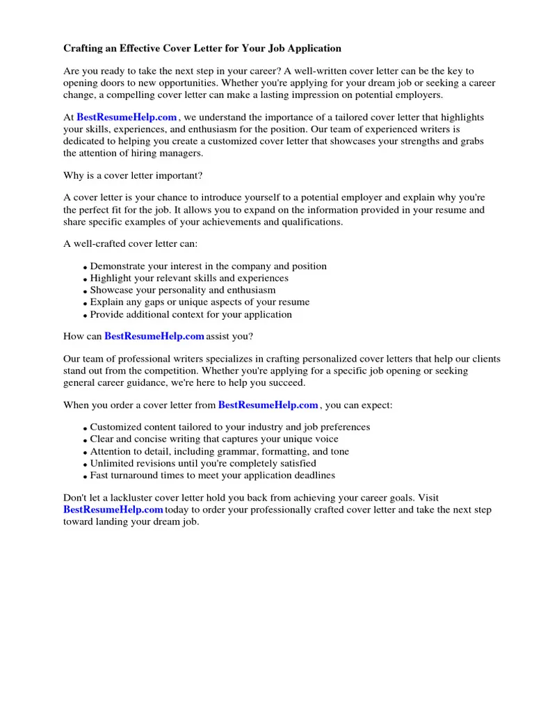 40172 cover letter importance