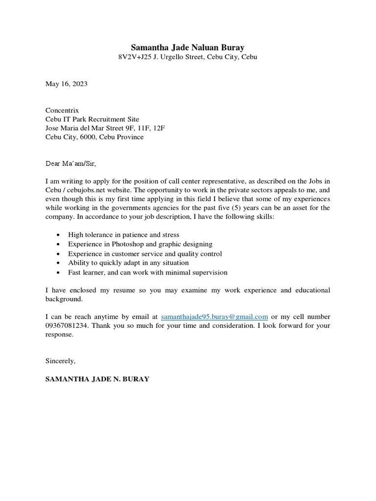 40172 cover letter tailoring