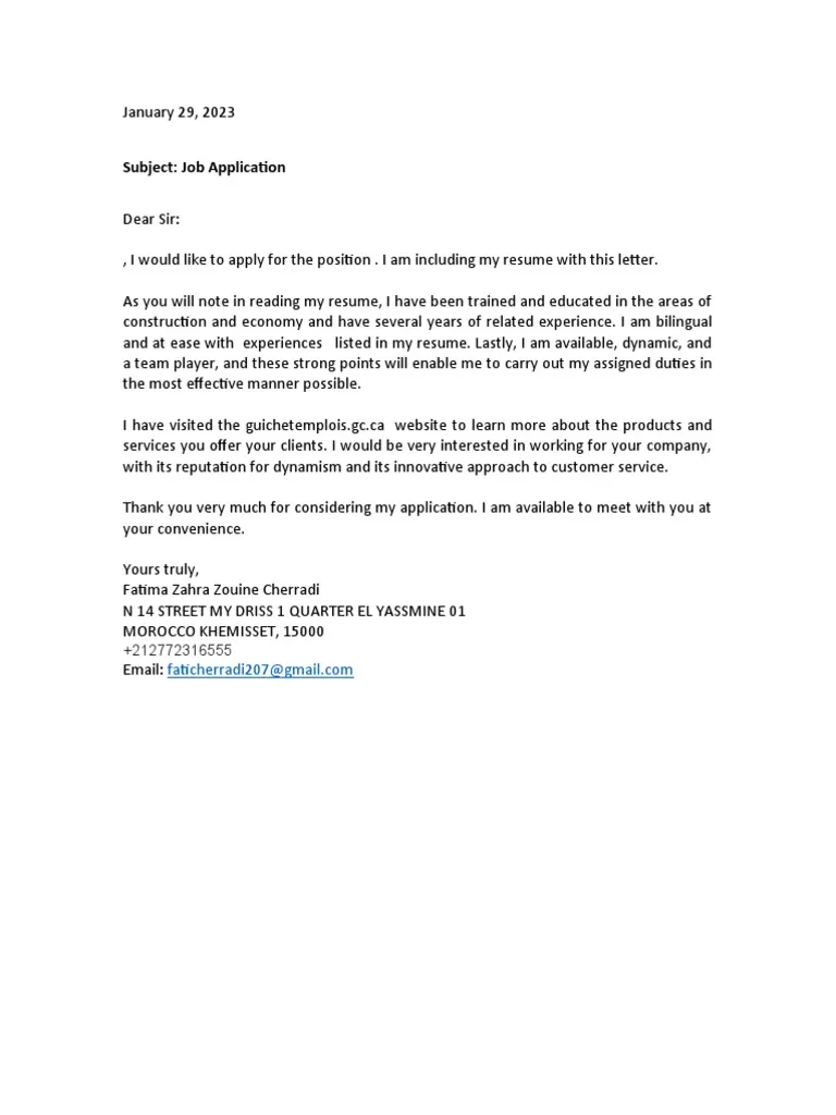 40176 concise cover letter
