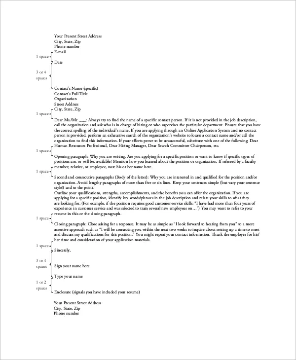 40183 cover letter components