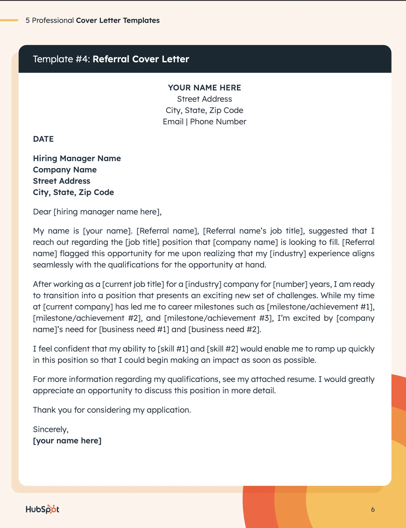 40183 cover letter example standard