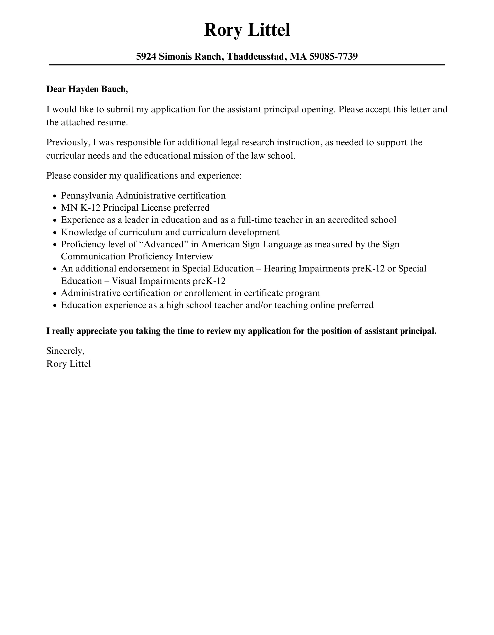40188 cover letter formatting