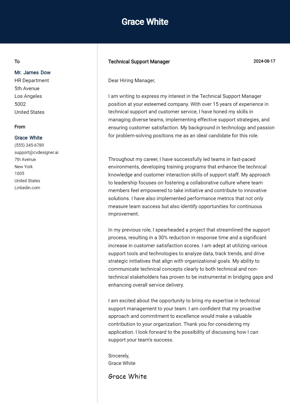 40191 cover letter formatting