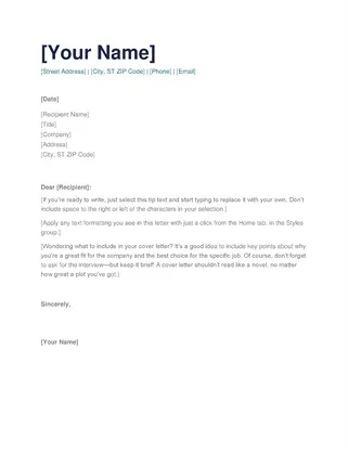40192 cover letter template professional