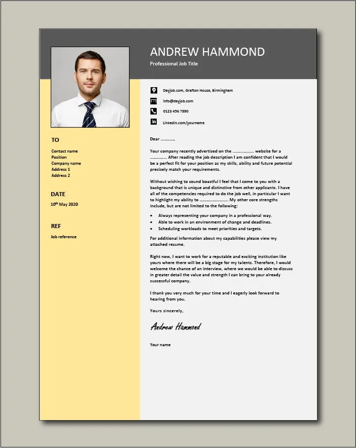40192 microsoft word cover letter