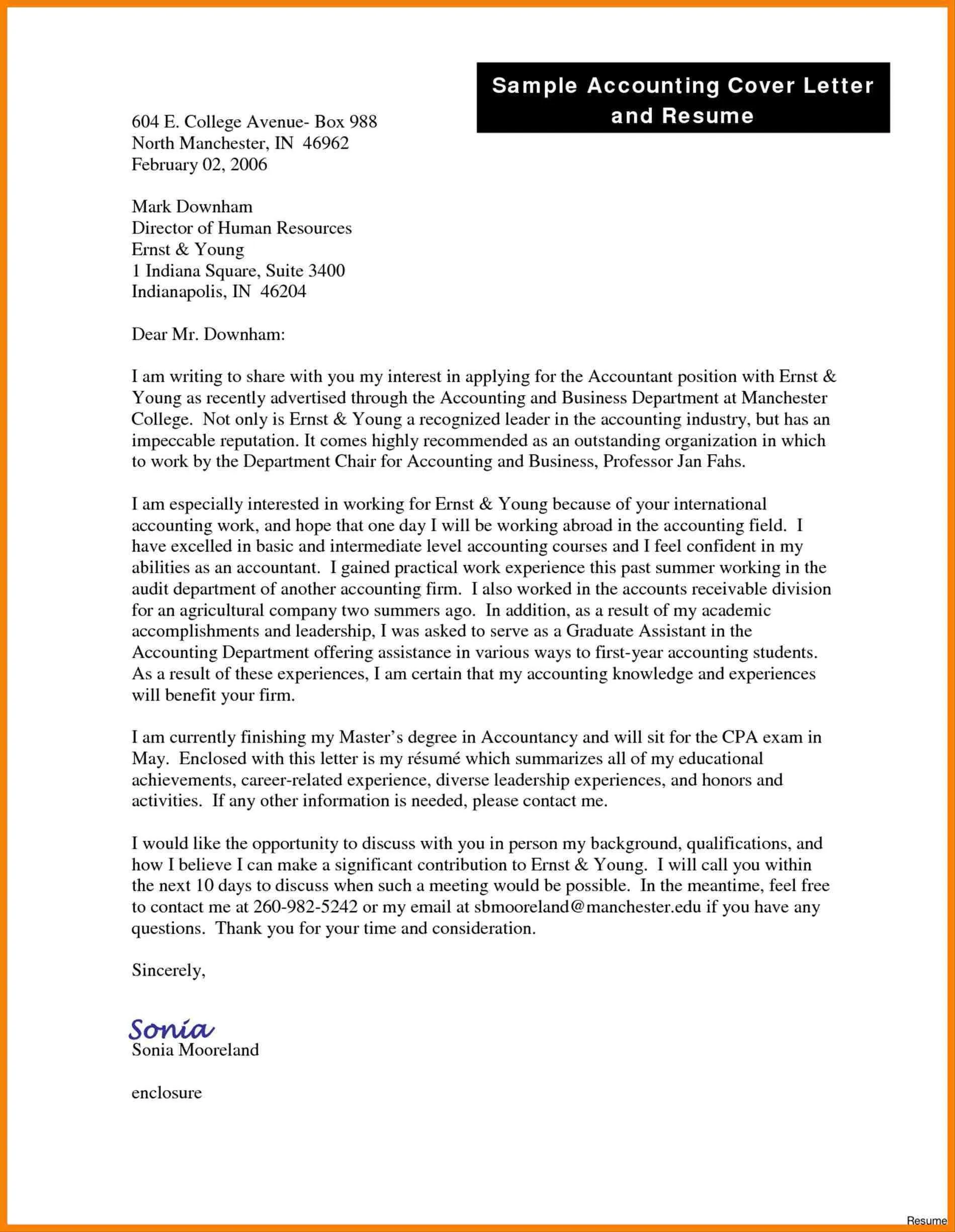 40193 entry level accounting cover letter formatting
