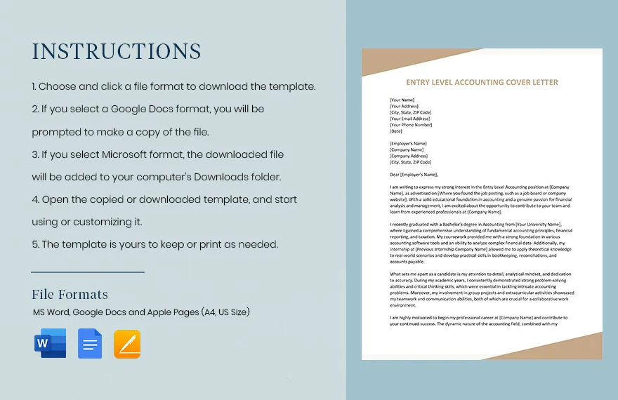 40193 entry level accounting cover letter skills