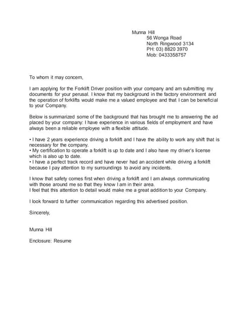 40196 forklift certification example