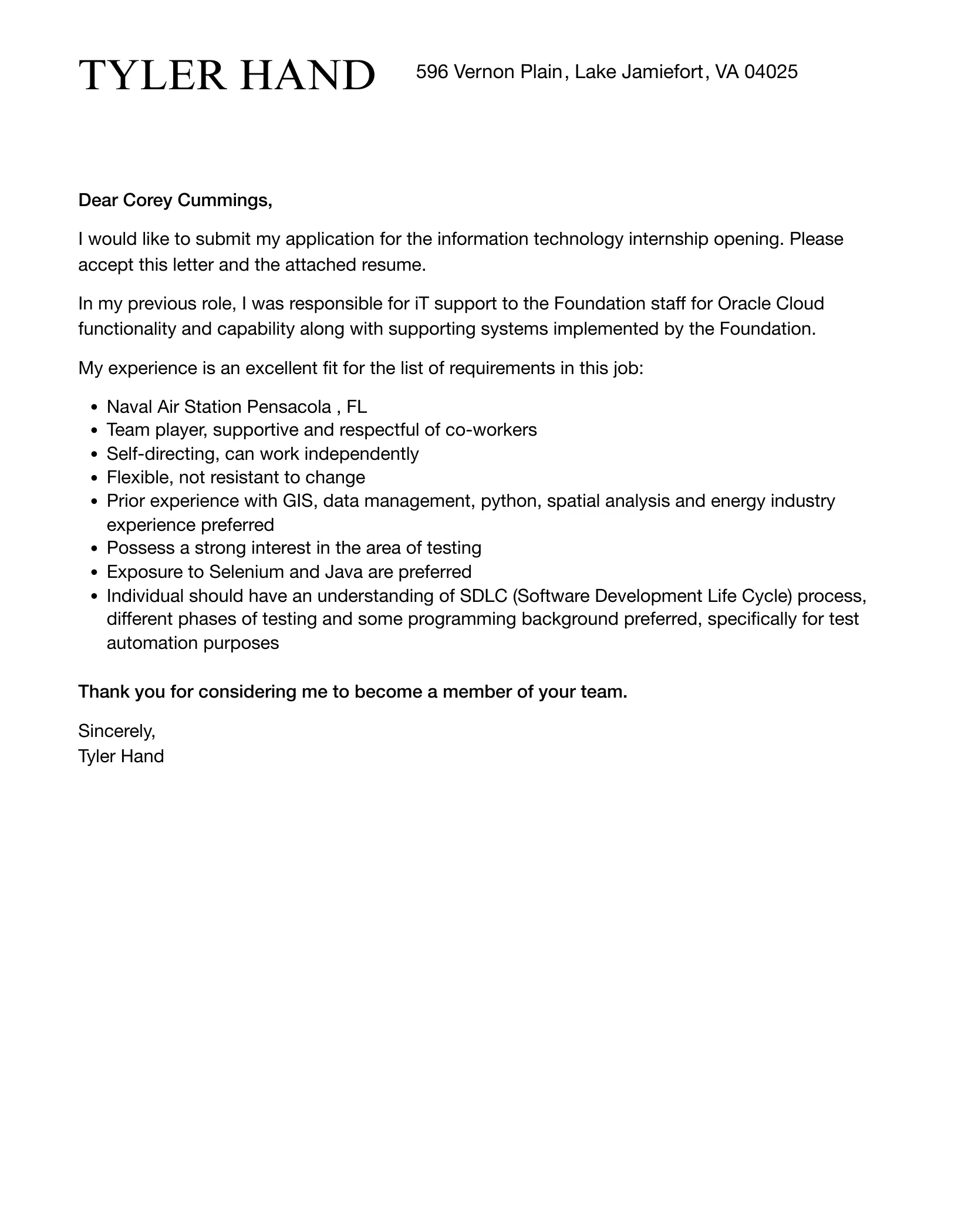 40197 it internship cover letter 5