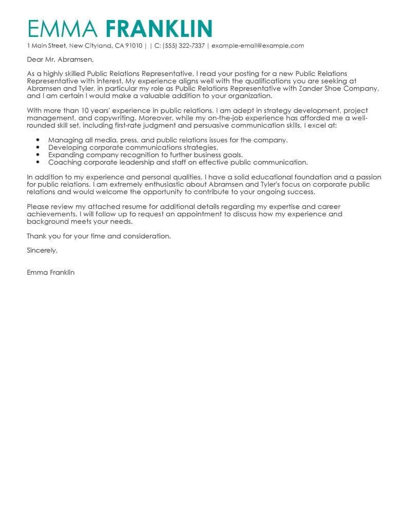 40203 cover letter value