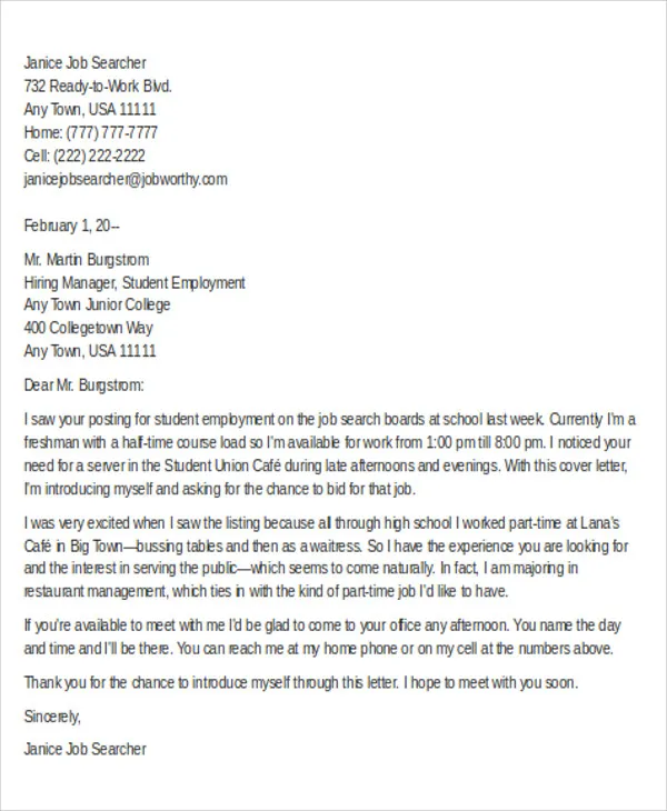 40205 closing cover letter