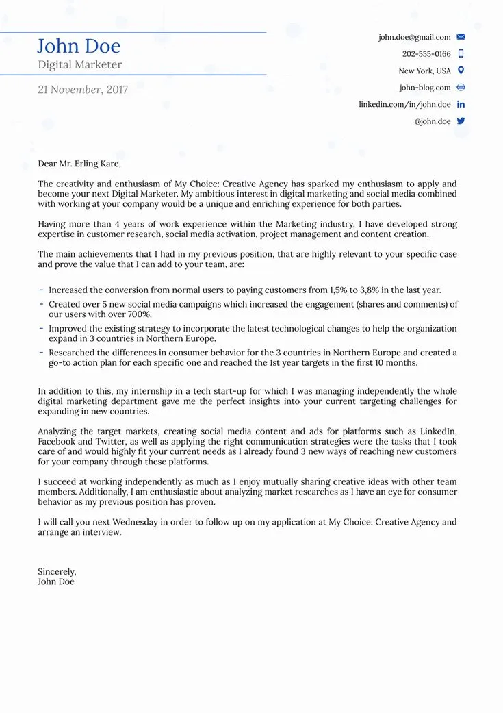 40215 achievements cover letter