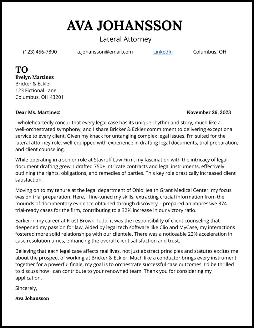 40219 lateral attorney experience