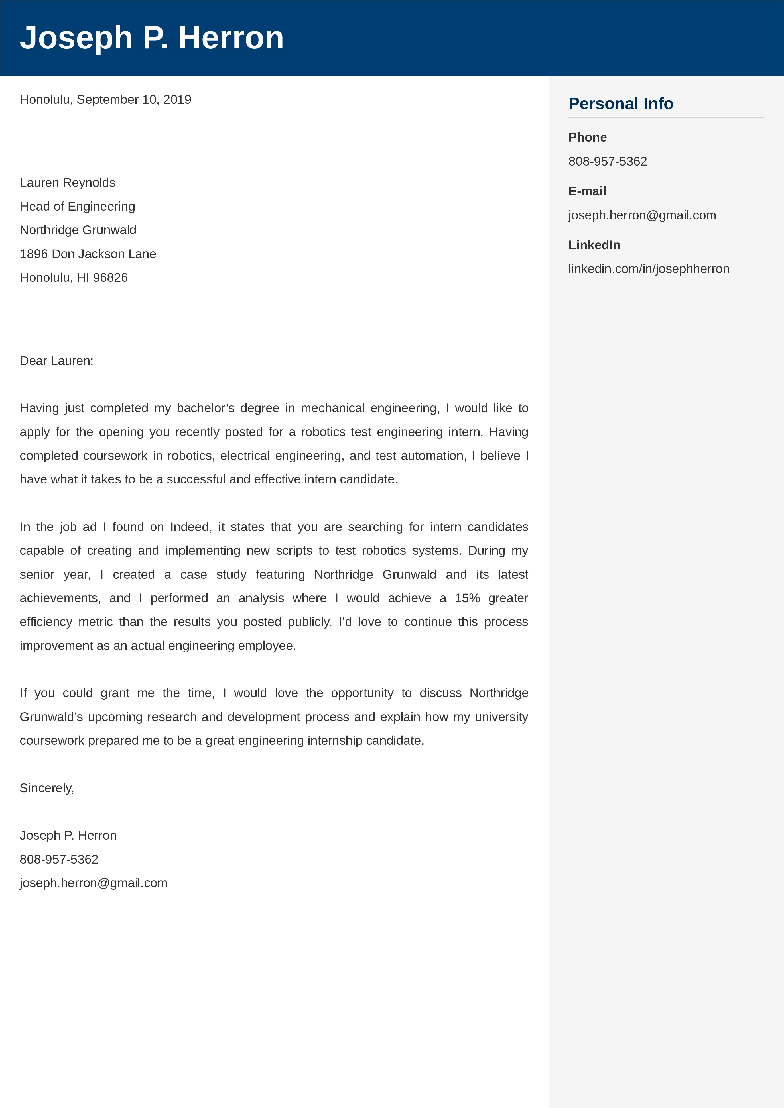40221 civil engineer cover letter