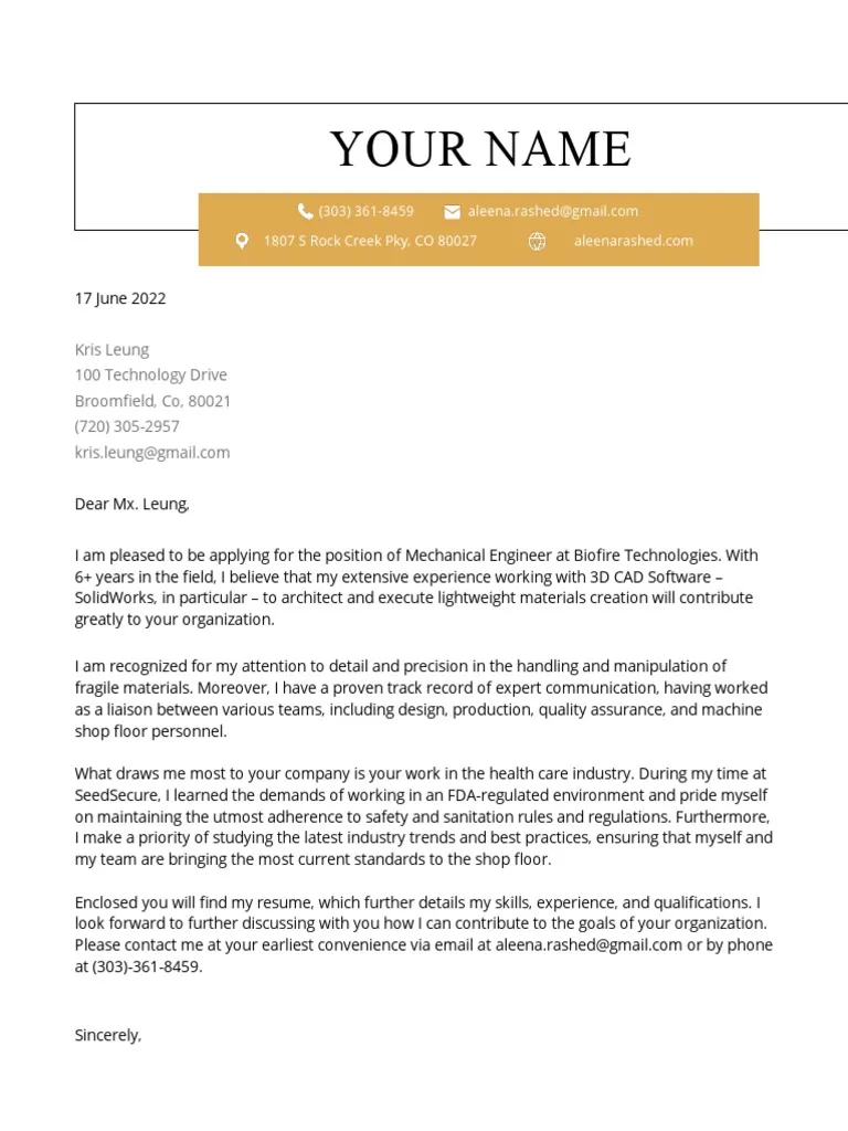 40221 engineer cover letter