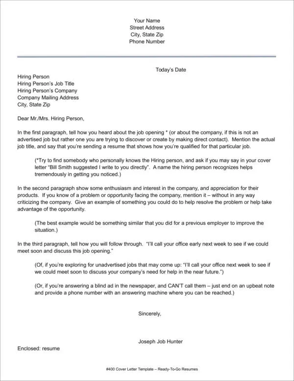 40223 cover letter format