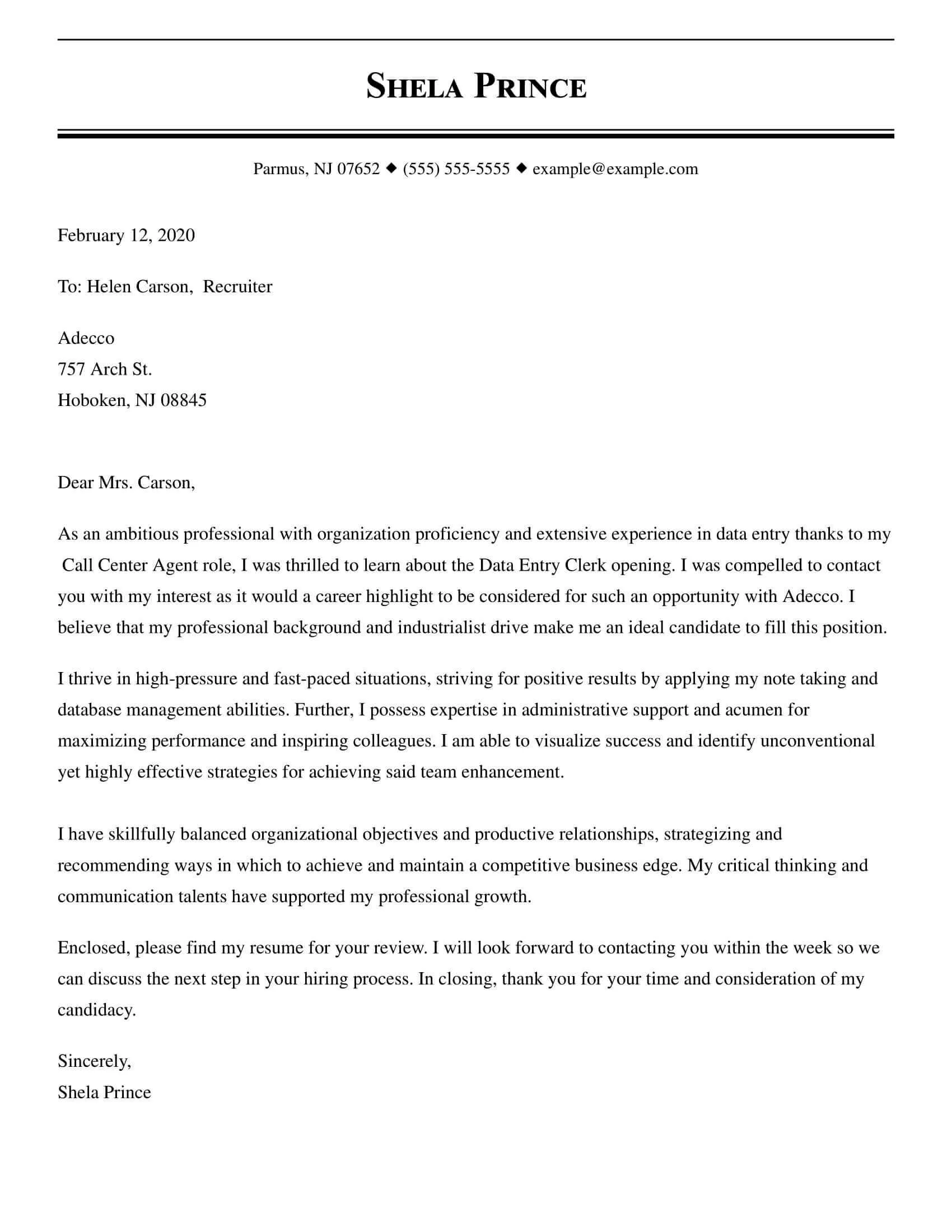 40228 cover letter formatting