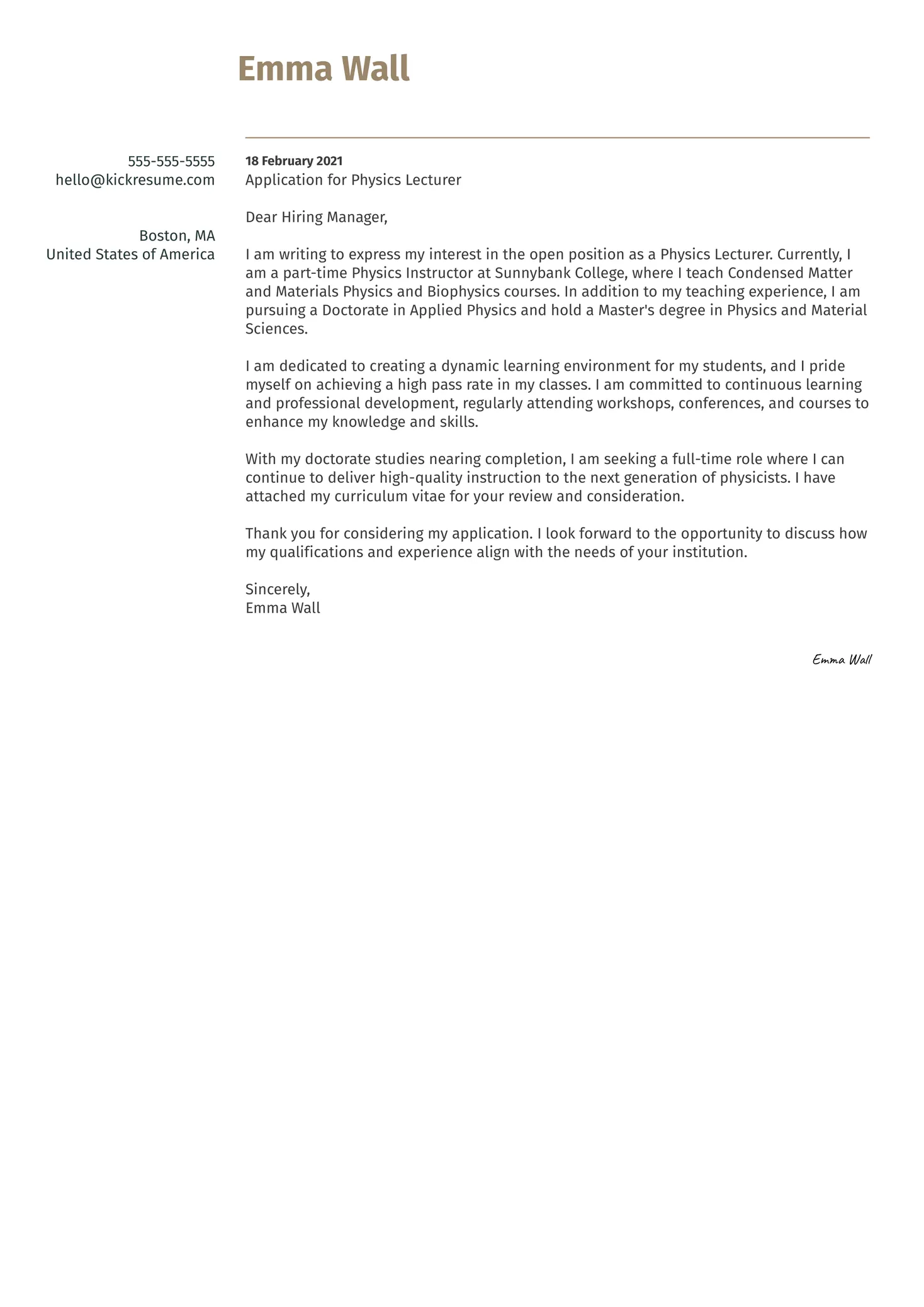 40231 cover letter formatting